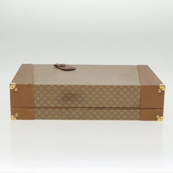 CELINE Attache Case Macadam Canvas Trunk Beige Gold - Picture 9 of 13